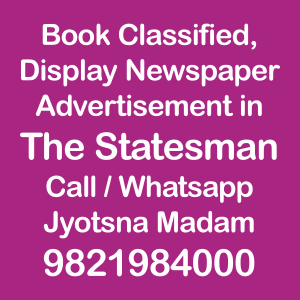 The Statesman newspaper ad Rates for 2023